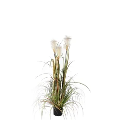Castorama Herbe Panache Foxtail Vert Artificiel En Pot Plastique ø45 X H.120 Cm