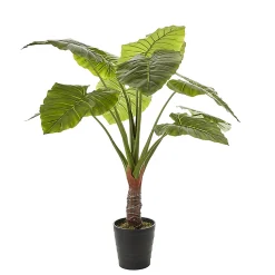 Castorama Taro Artificiel En Pot Plastique Vert ø110 X H.130 Cm